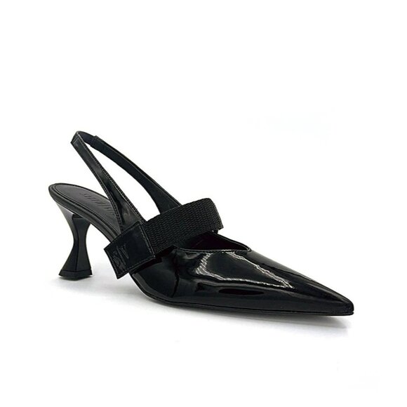 Sylth Virago Valenti Slingback Sandals in Black - Picture 1 of 8